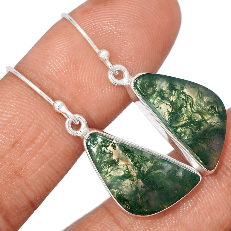 1.5" Moss Agate Earrings - MOSE1276