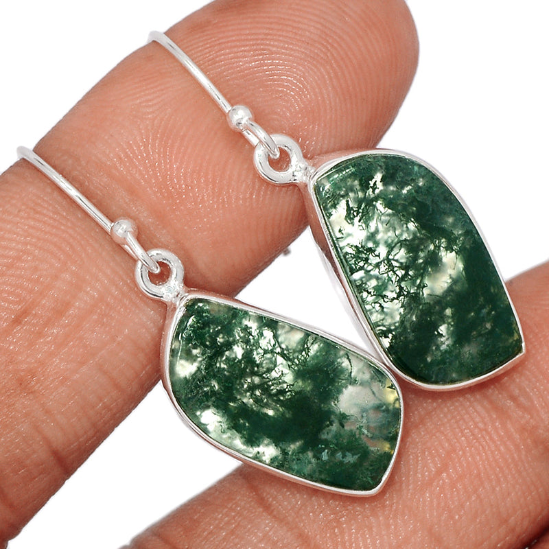 1.5" Moss Agate Earrings - MOSE1280