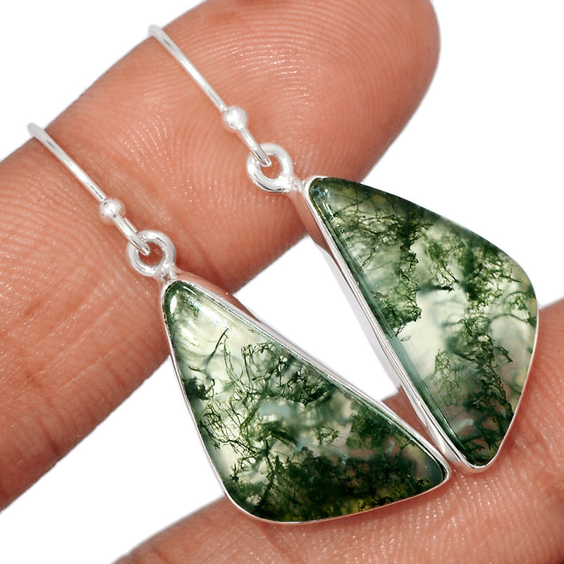 1.6" Moss Agate Earrings - MOSE1282