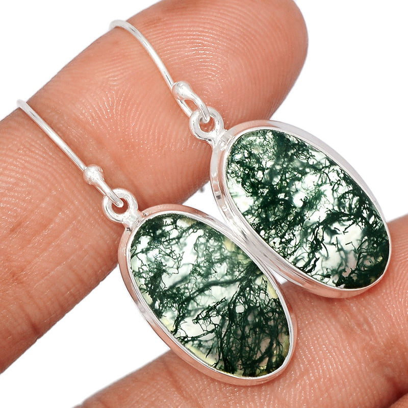 1.5" Moss Agate Earrings - MOSE1283