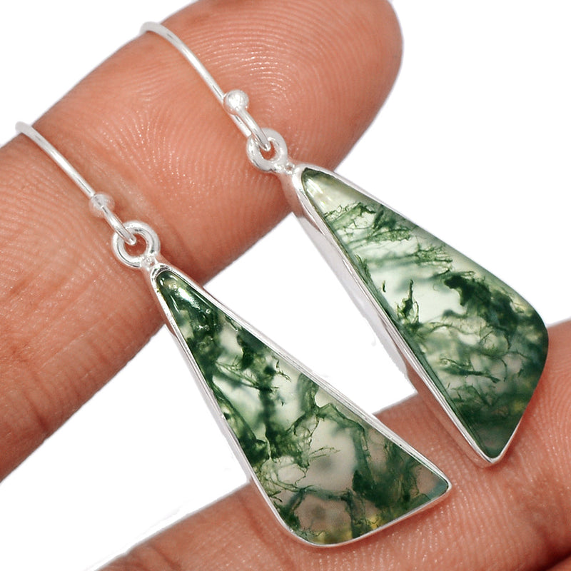 1.7" Moss Agate Earrings - MOSE1284