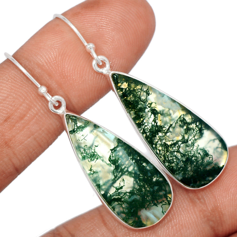 1.8" Moss Agate Earrings - MOSE1292