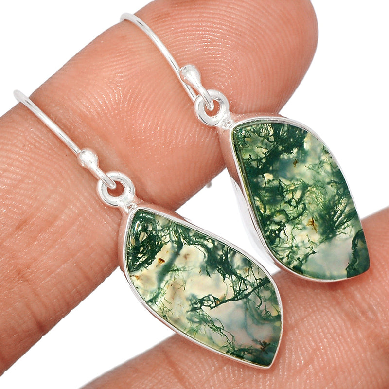 1.5" Moss Agate Earrings - MOSE1295