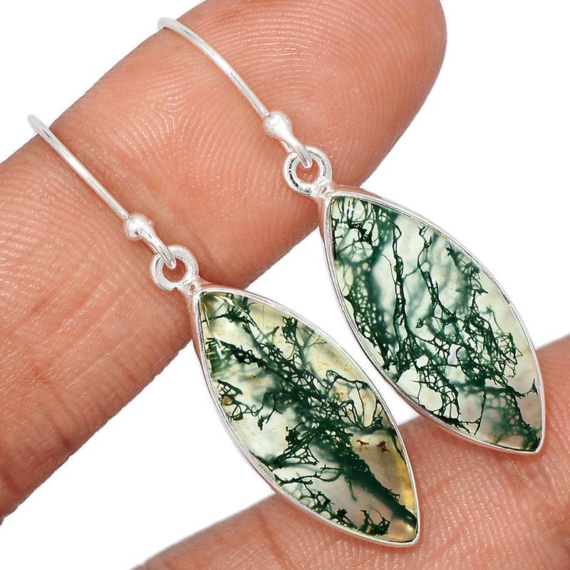 1.6" Moss Agate Earrings - MOSE1297