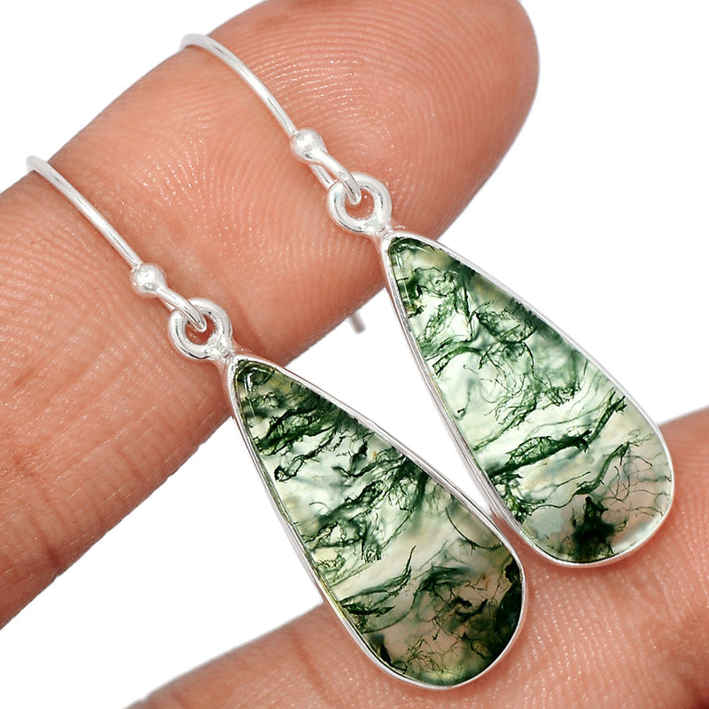 1.6" Moss Agate Earrings - MOSE1298