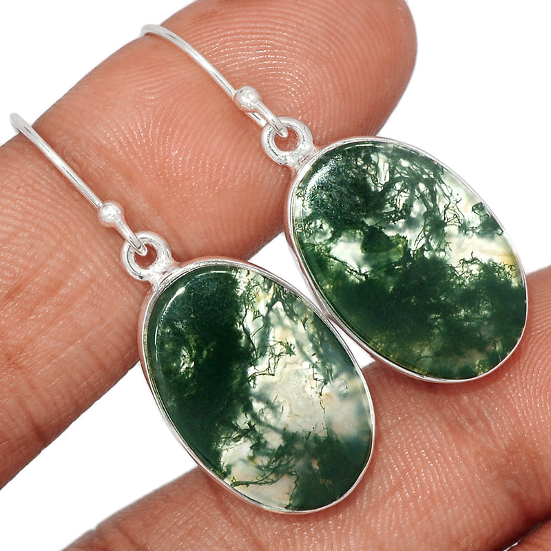 1.5" Moss Agate Earrings - MOSE1299