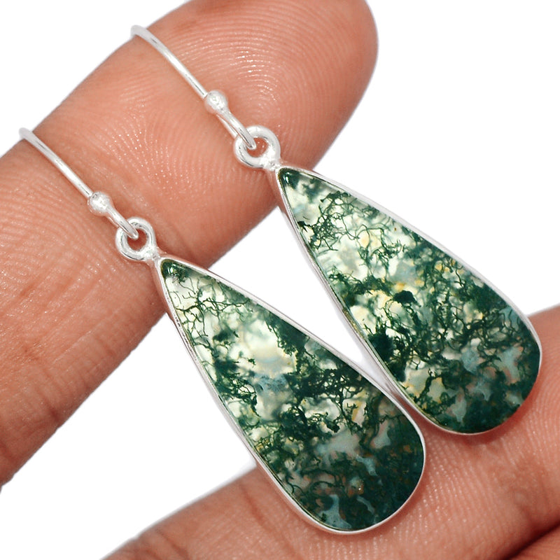 1.7" Moss Agate Earrings - MOSE1301