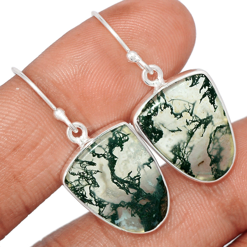 1.5" Moss Agate Earrings - MOSE1302