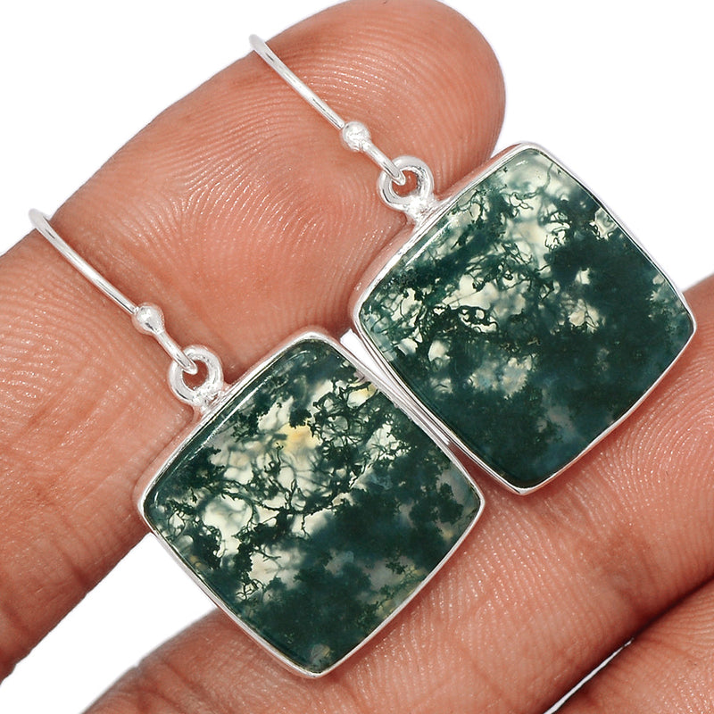 1.3" Moss Agate Earrings - MOSE1303