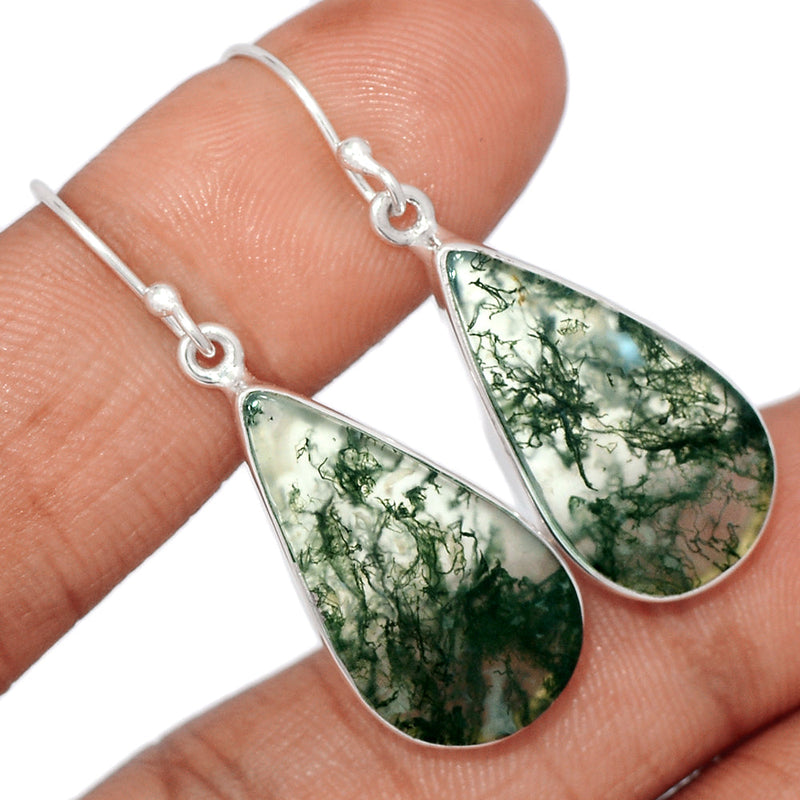 1.6" Moss Agate Earrings - MOSE1304