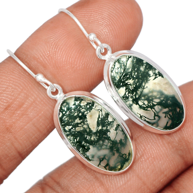 1.5" Moss Agate Earrings - MOSE1306