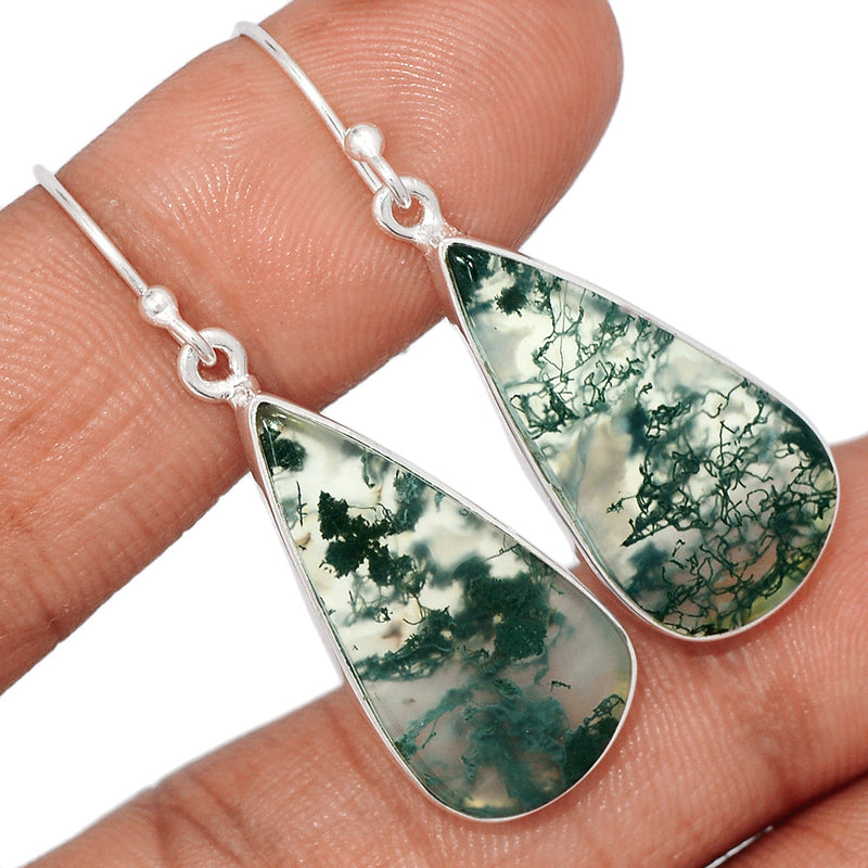 1.7" Moss Agate Earrings - MOSE1310