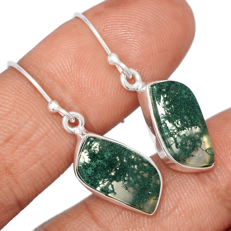 1.3" Moss Agate Earrings - MOSE1311