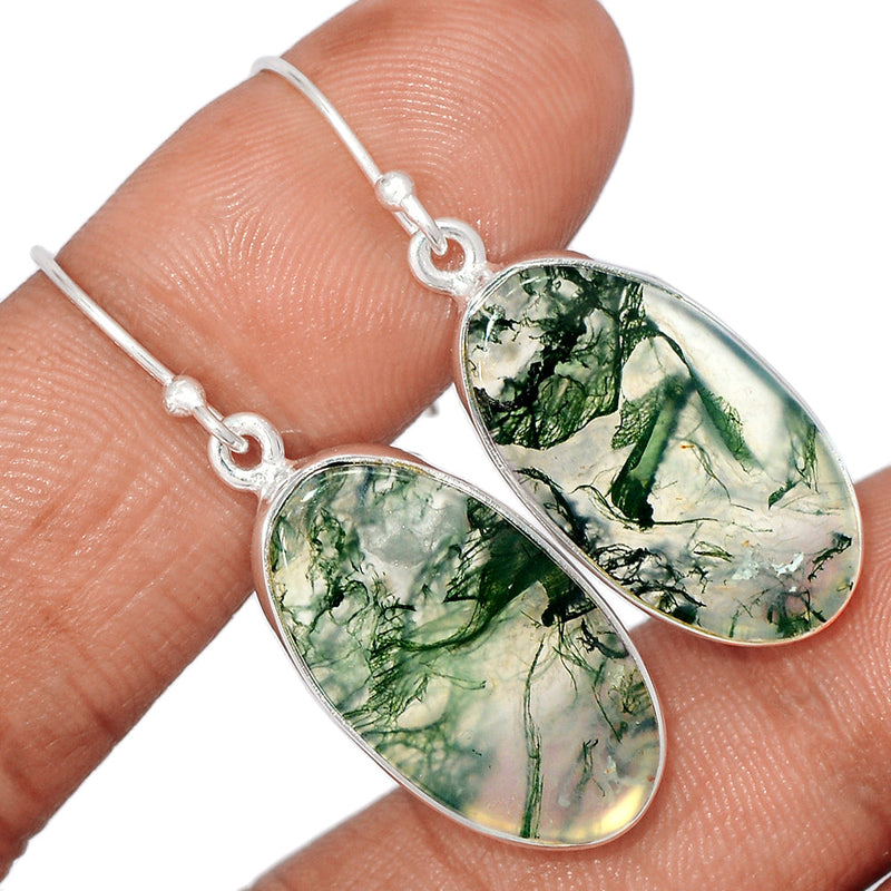 1.6" Moss Agate Earrings - MOSE1313