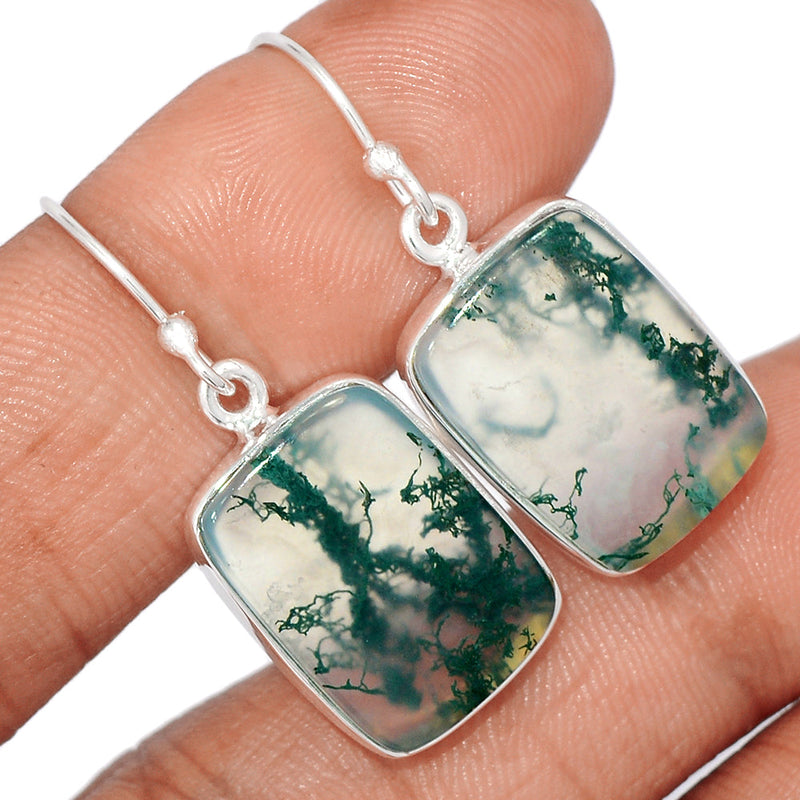 1.3" Moss Agate Earrings - MOSE1314