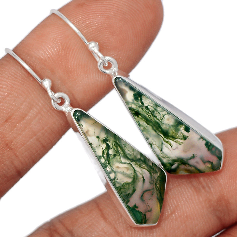 1.7" Moss Agate Earrings - MOSE1315