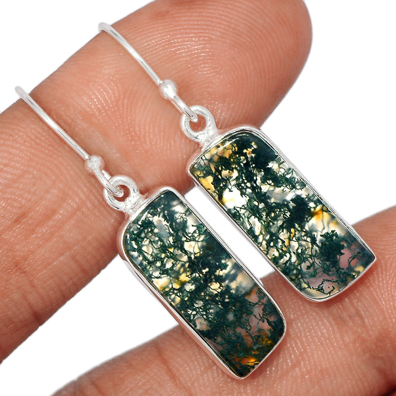 1.5" Moss Agate Earrings - MOSE1316