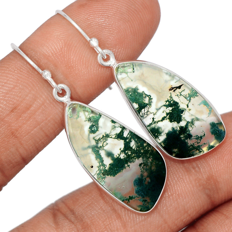 1.7" Moss Agate Earrings - MOSE1319