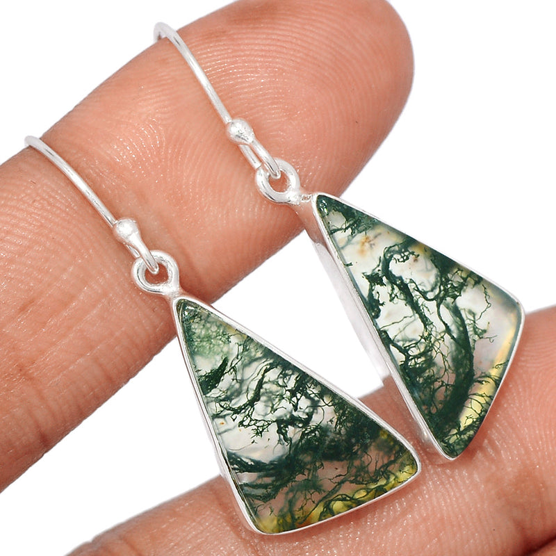 1.5" Moss Agate Earrings - MOSE1328