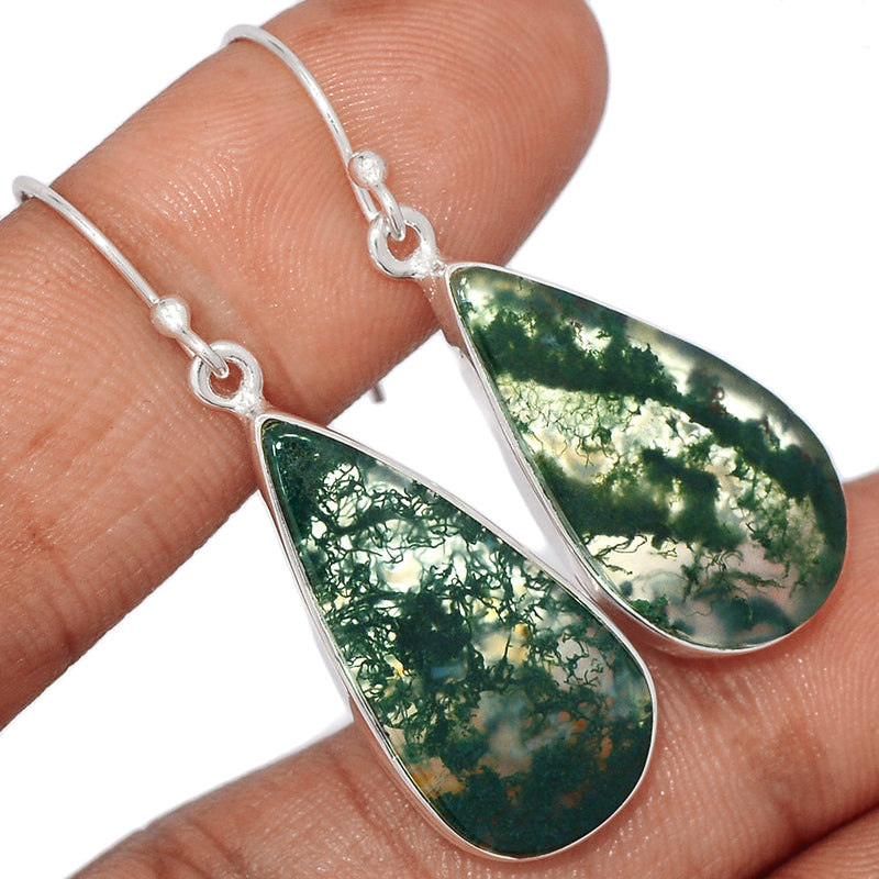 1.7" Moss Agate Earrings - MOSE1333