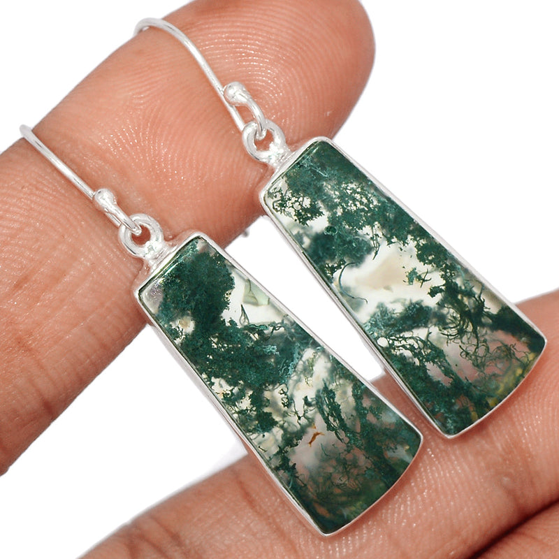 1.7" Moss Agate Earrings - MOSE1334