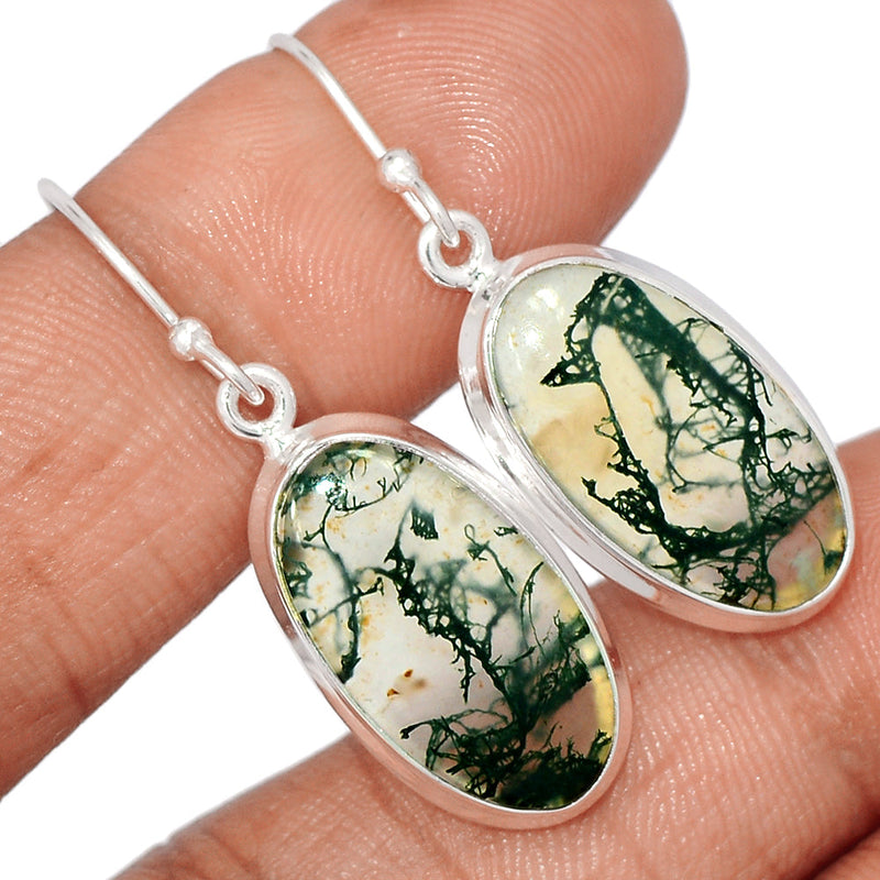 1.5" Moss Agate Earrings - MOSE1343