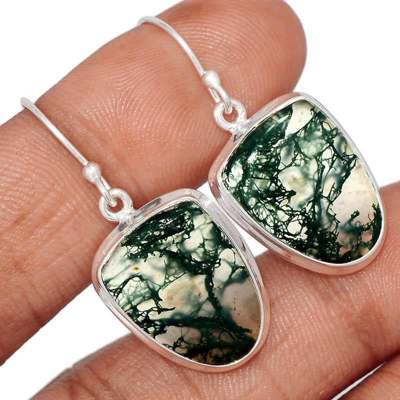 1.5" Moss Agate Earrings - MOSE1345