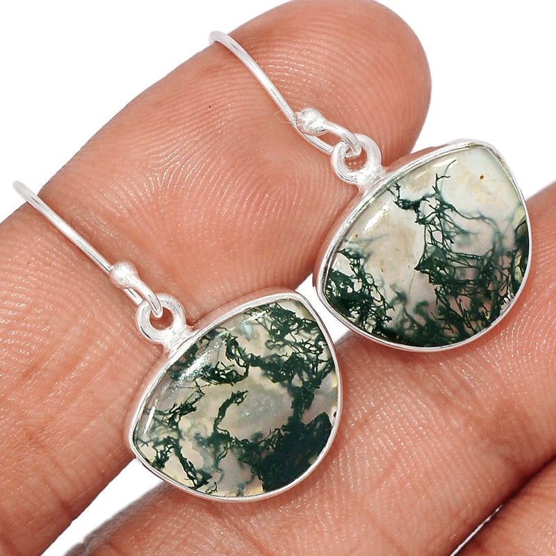 1.1" Moss Agate Earrings - MOSE1347