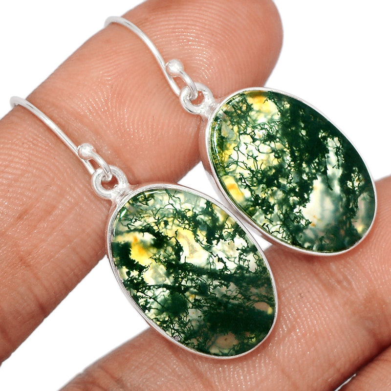 1.5" Moss Agate Earrings - MOSE1353