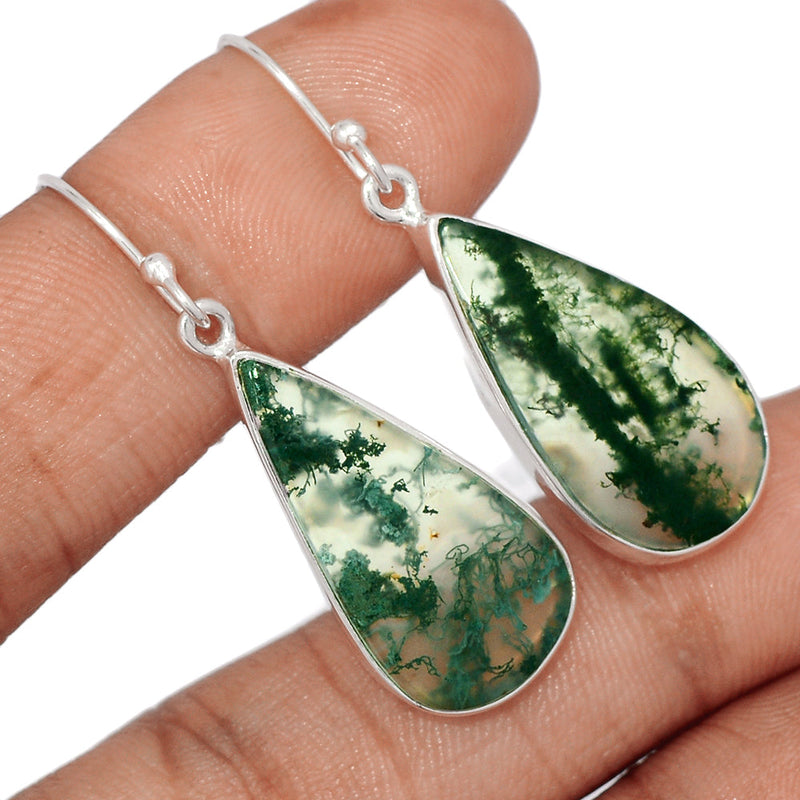 1.7" Moss Agate Earrings - MOSE1358