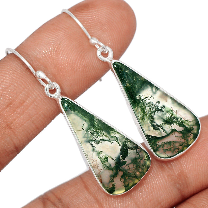 1.7" Moss Agate Earrings - MOSE1378