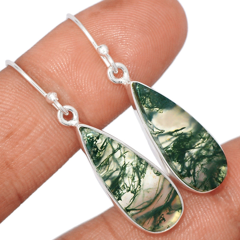 1.6" Moss Agate Earrings - MOSE1380