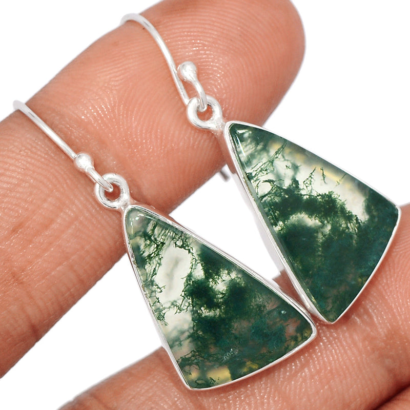 1.5" Moss Agate Earrings - MOSE1383