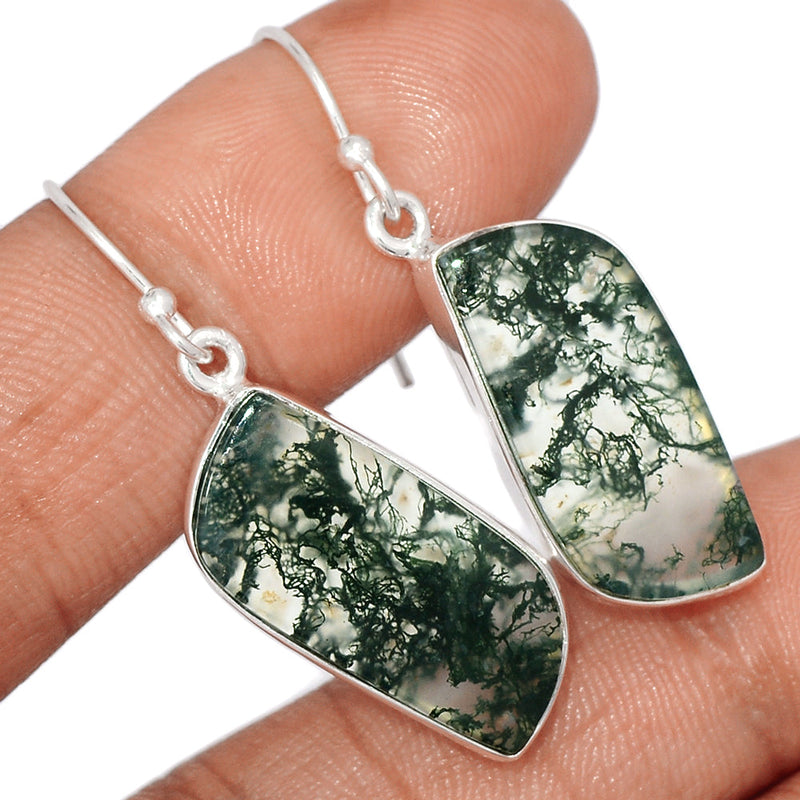 1.6" Moss Agate Earrings - MOSE1385