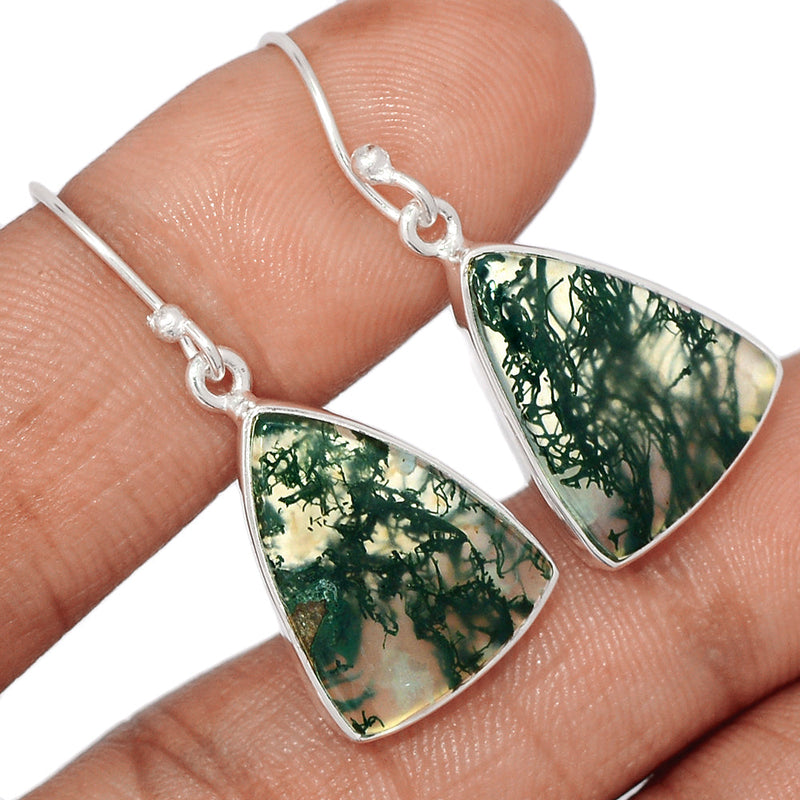 1.3" Moss Agate Earrings - MOSE1392