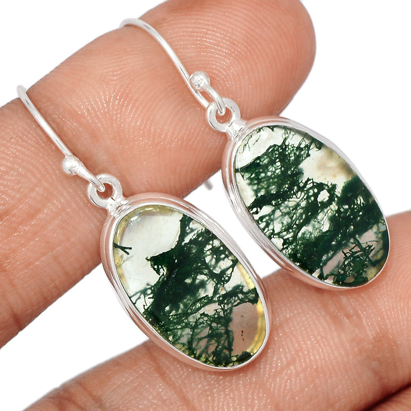 1.5" Moss Agate Earrings - MOSE1394