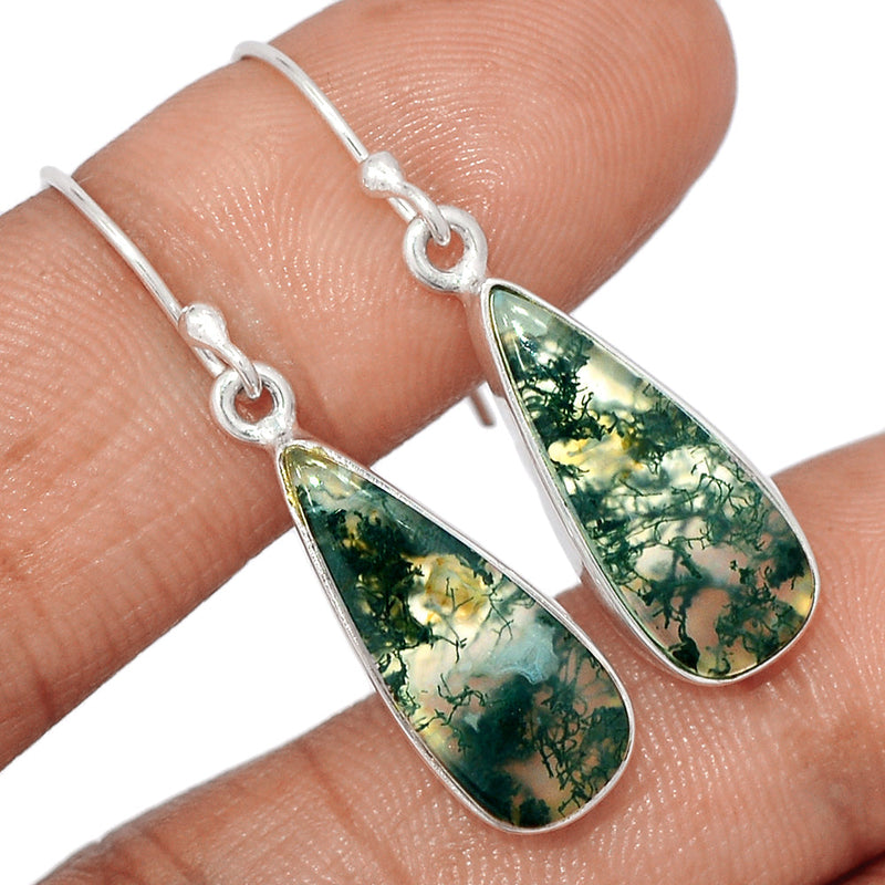 1.5" Moss Agate Earrings - MOSE1396