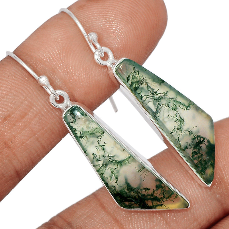 1.7" Moss Agate Earrings - MOSE1398