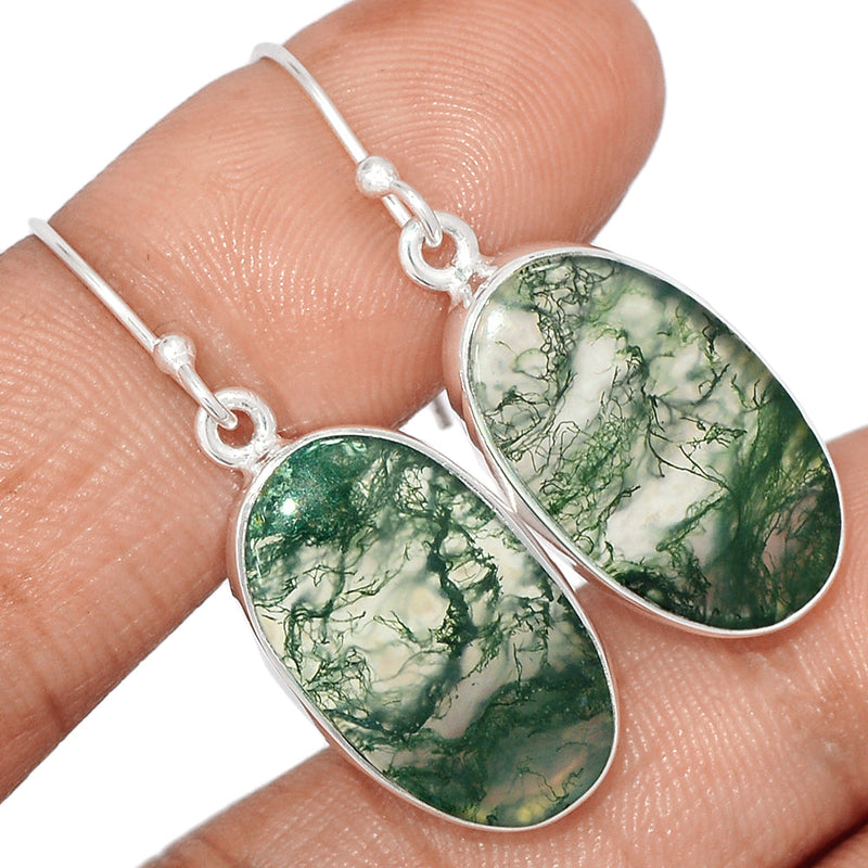 1.5" Moss Agate Earrings - MOSE1400