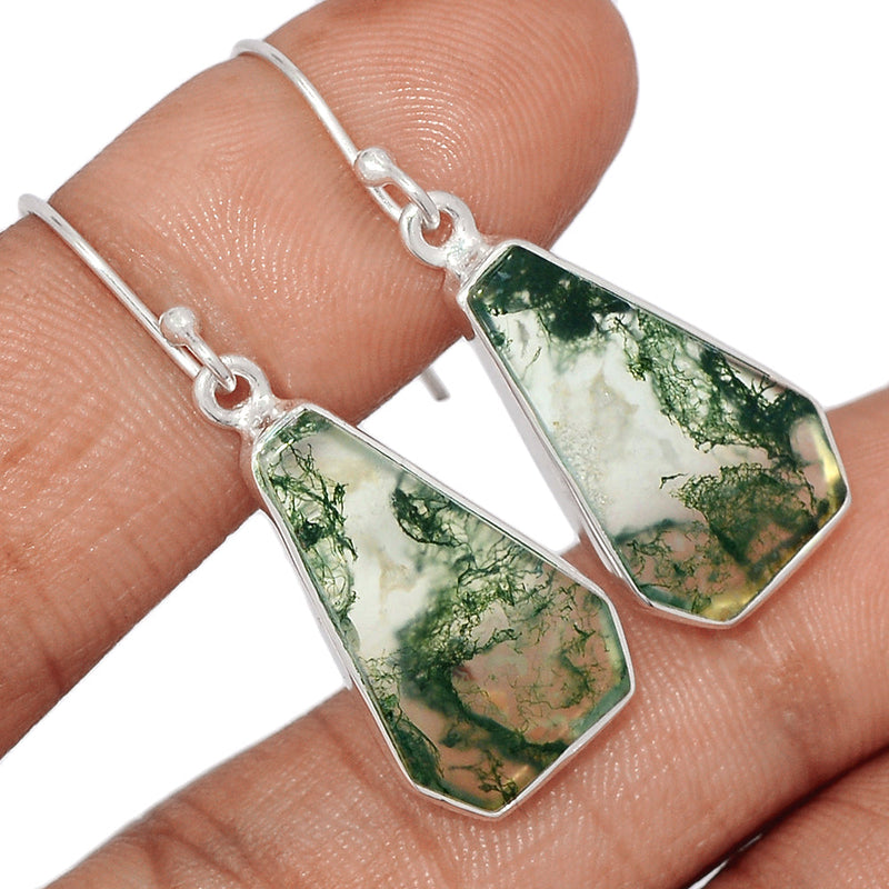 1.5" Moss Agate Earrings - MOSE1401