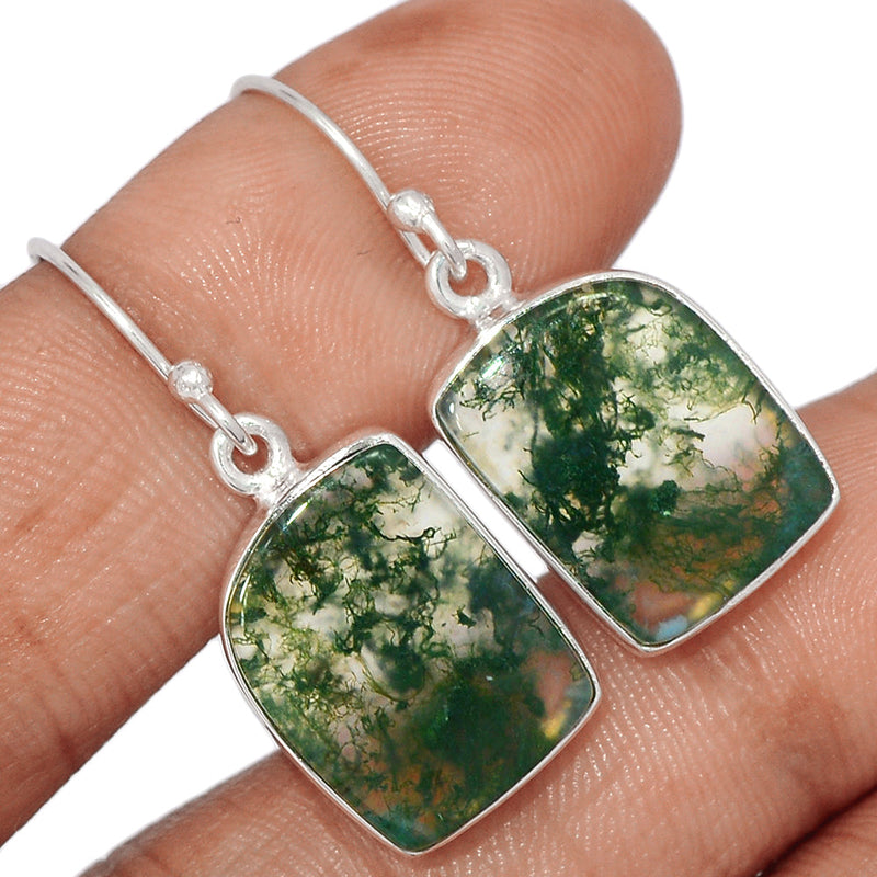 1.3" Moss Agate Earrings - MOSE1403