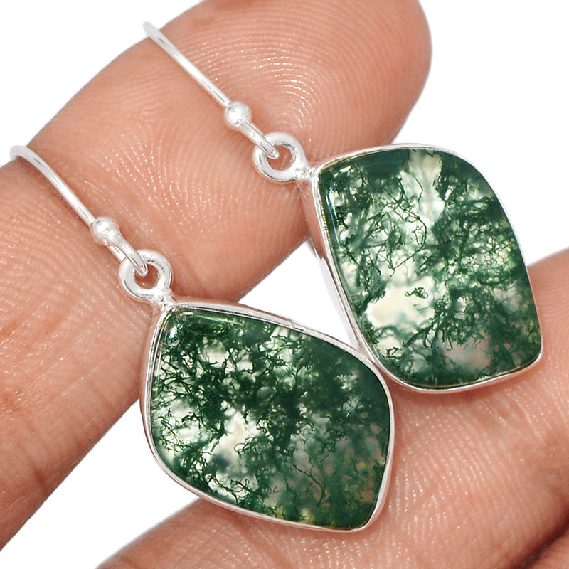 1.5" Moss Agate Earrings - MOSE1405