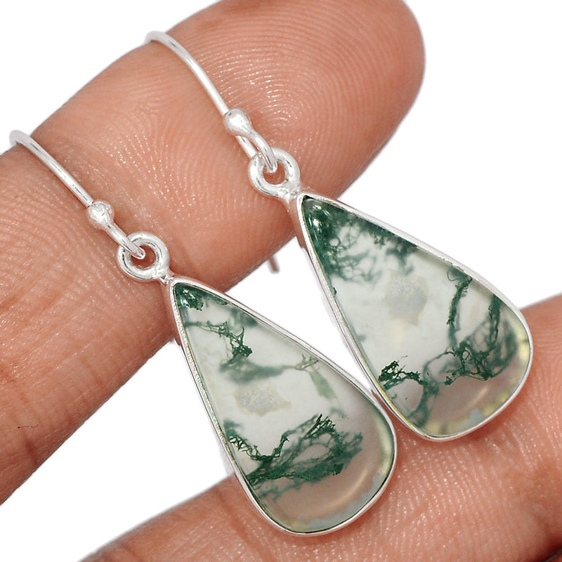 1.5" Moss Agate Earrings - MOSE1407