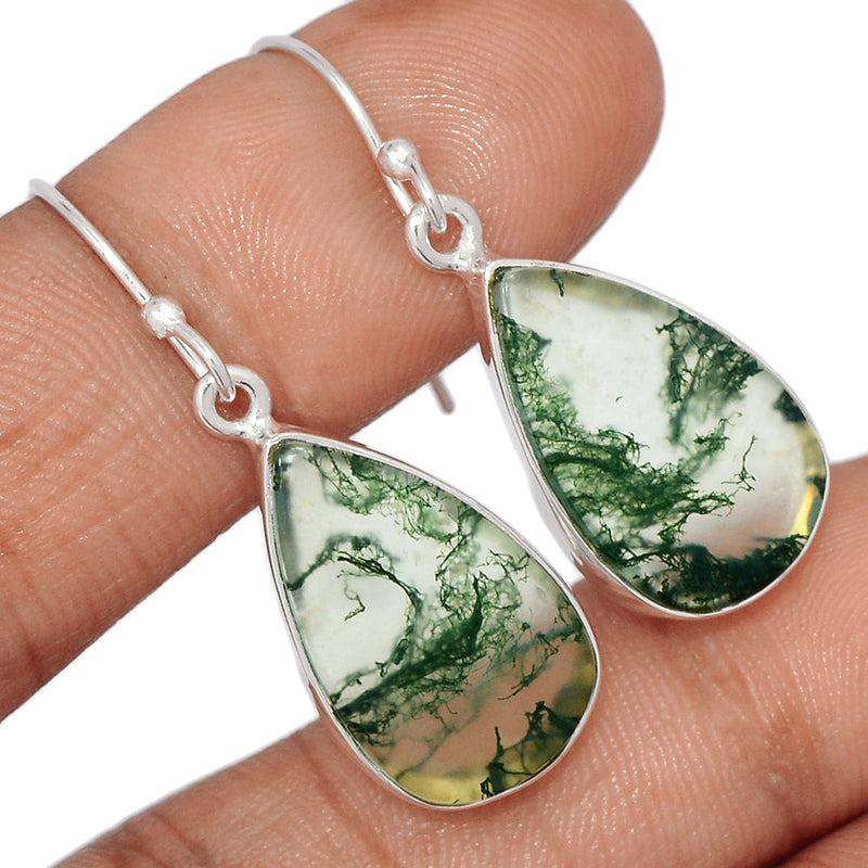 1.5" Moss Agate Earrings - MOSE1409