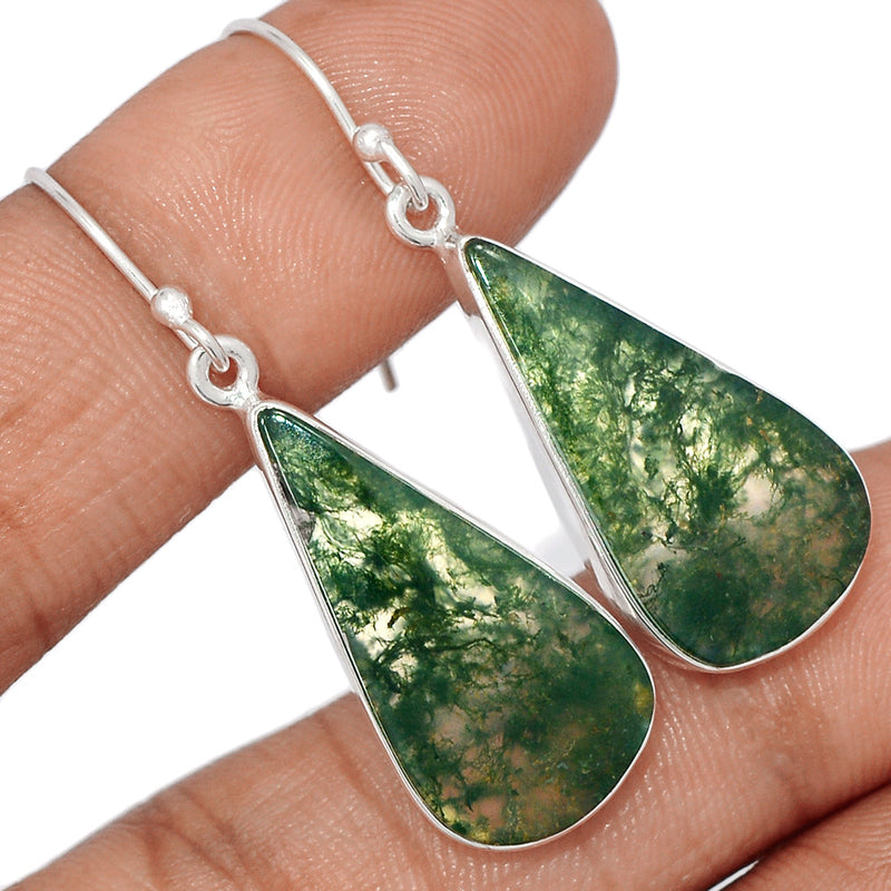 1.7" Moss Agate Earrings - MOSE1411