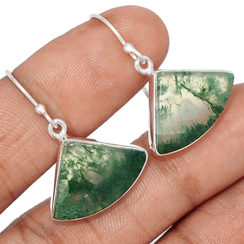 1.2" Moss Agate Earrings - MOSE1418