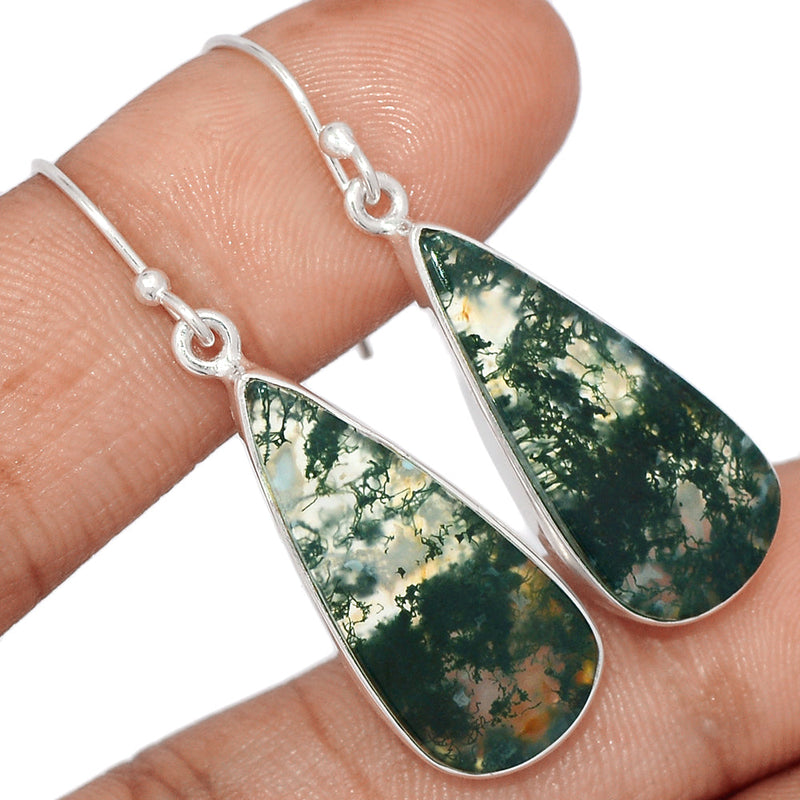 1.7" Moss Agate Earrings - MOSE1429