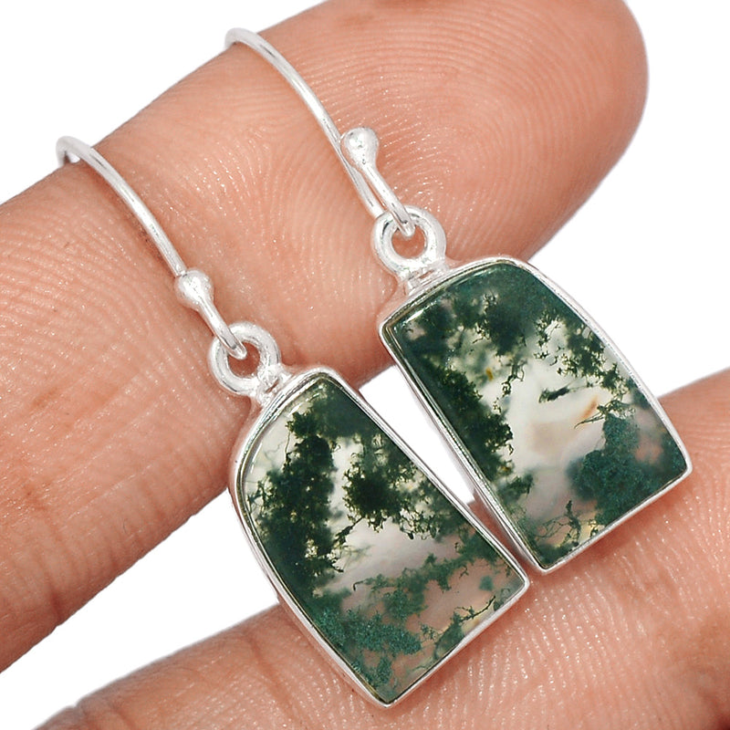 1.3" Moss Agate Earrings - MOSE1430