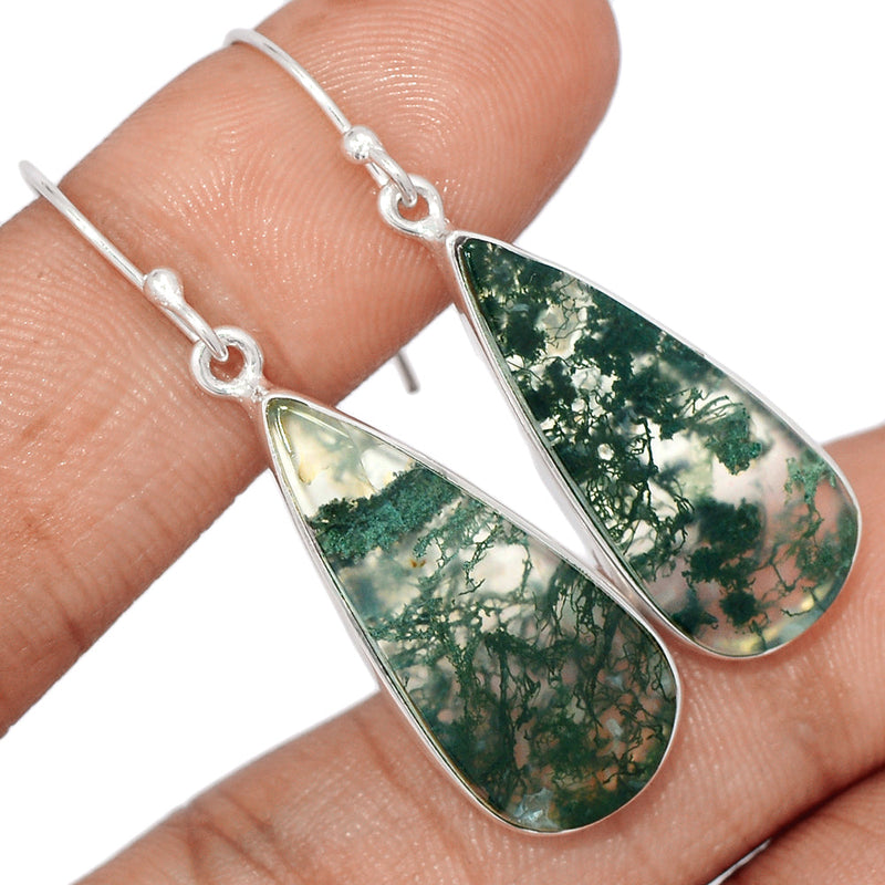 1.7" Moss Agate Earrings - MOSE1431