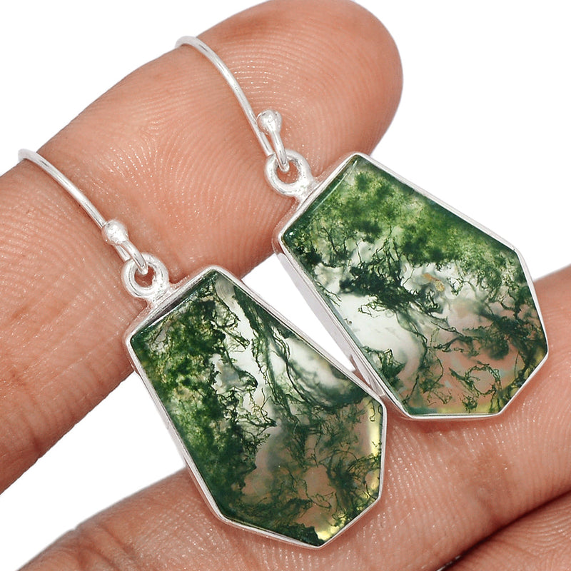 1.5" Moss Agate Earrings - MOSE1432